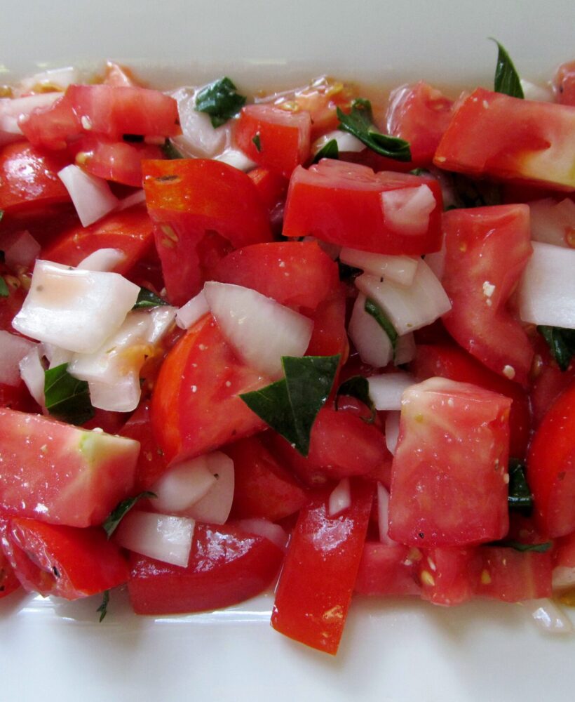 how to make southern tomato salad, there's sugar in my tea, charlotte nc bloggers