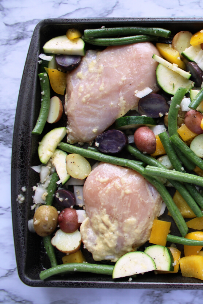 easy chicken sheet pan dinner, there's sugar in my tea, charlotte nc blog, charlotte lifestyle bloggers